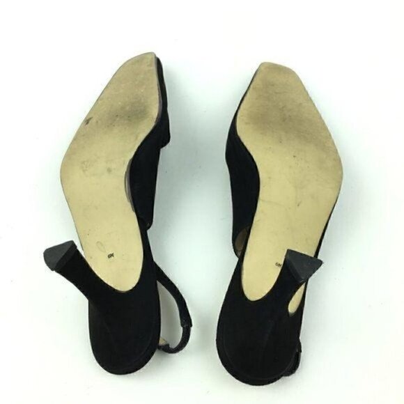 Karen Scott Womens Heels Size 6 Mason Black Suede 80s 90s - Picture 5 of 8